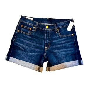 GAP 5” Short Mid Rise Dark Denim Jean Shorts Size 6